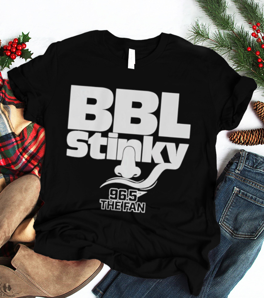 BBL Stinky Nose Mustache 96.5 The Fan Sports Radio T-Shirt