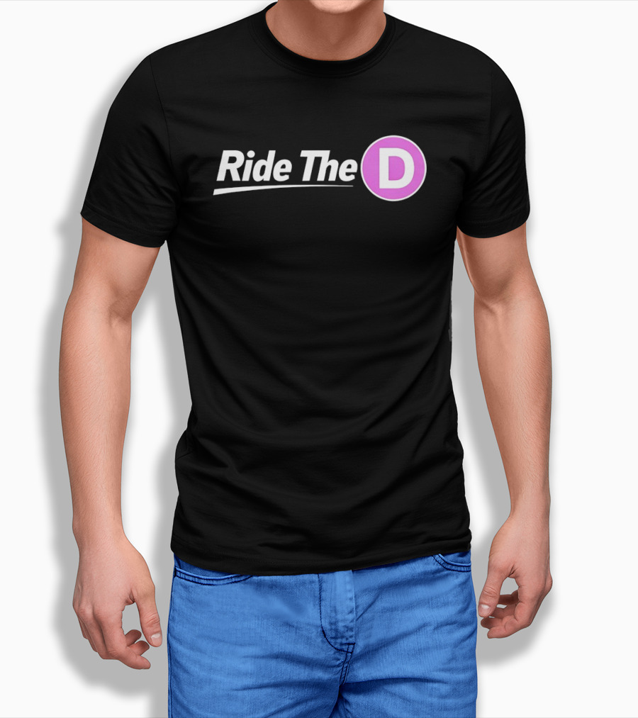 Ride The D Retro Urban Typography Bold Letter D T-Shirt