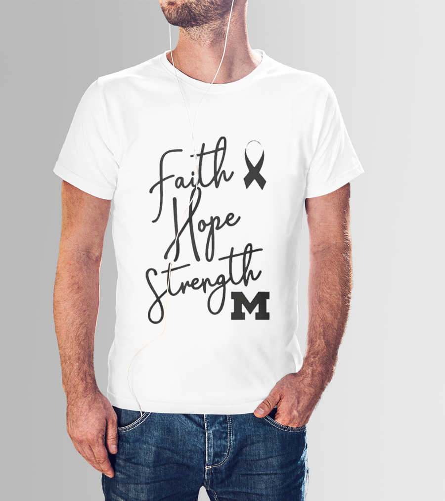 Faith Hope Strength Ribbon M T-Shirt