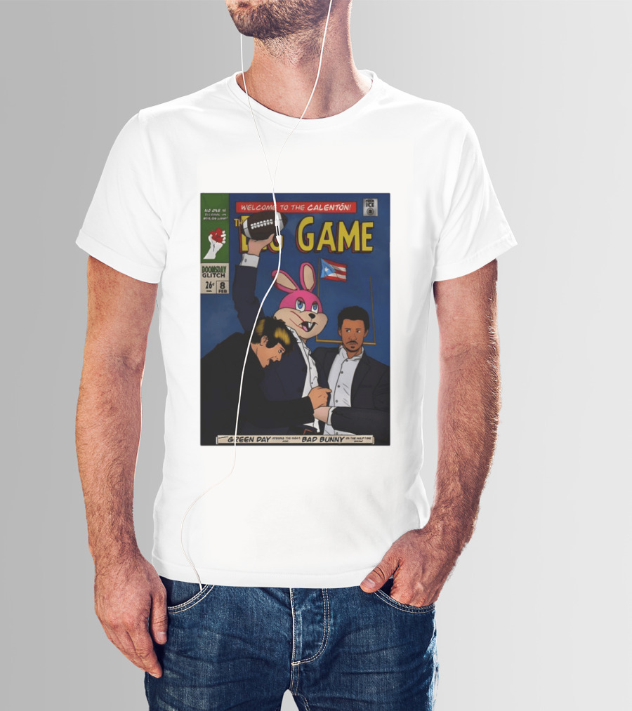 Welcome To The Calenton The Big Game Green Day Bad Bunny Doomsday Glitch T-Shirt