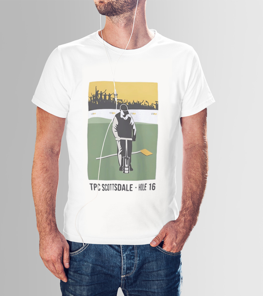 TPC Scottsdale Hole 16 Golfer Crowd Scene T-Shirt