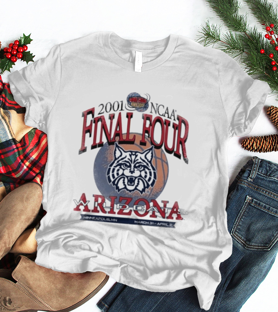 2001 NCAA Final Four Arizona March 31 April 2 Minneapolis T-Shirt