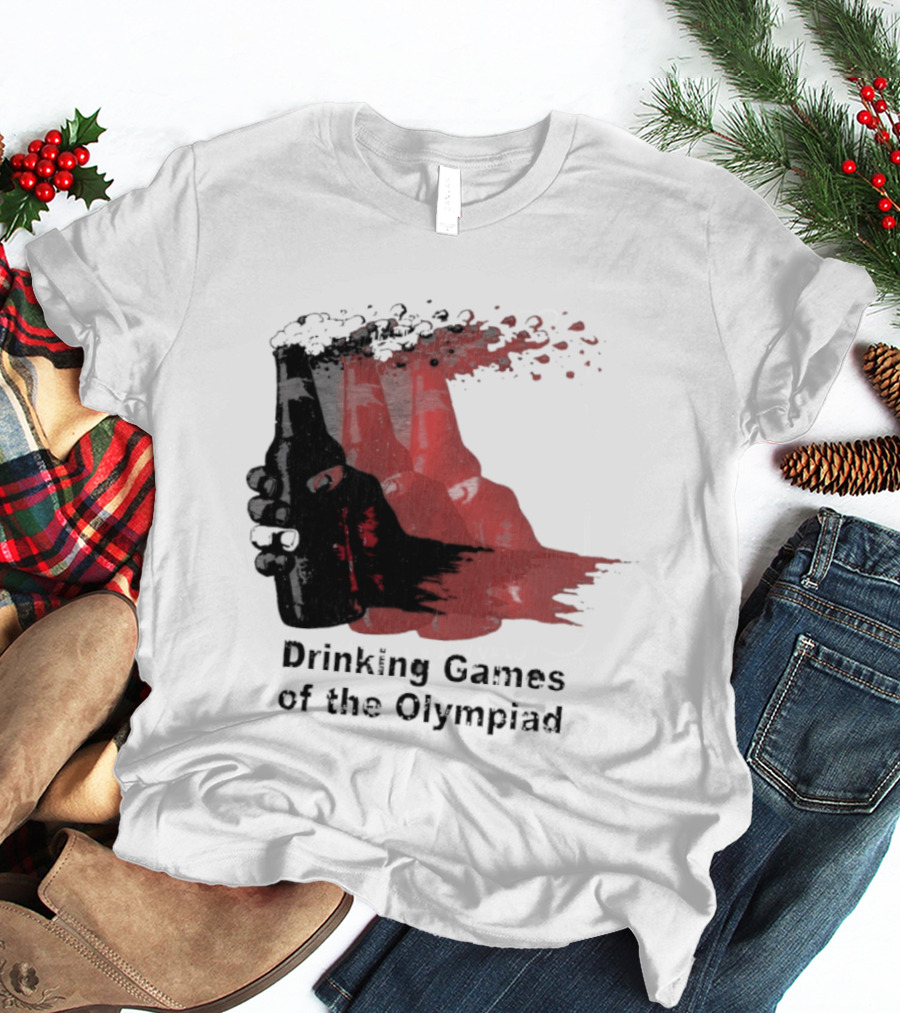 Drinking Games Of The Olympiad Pixelated Beer Splash T-Shirt