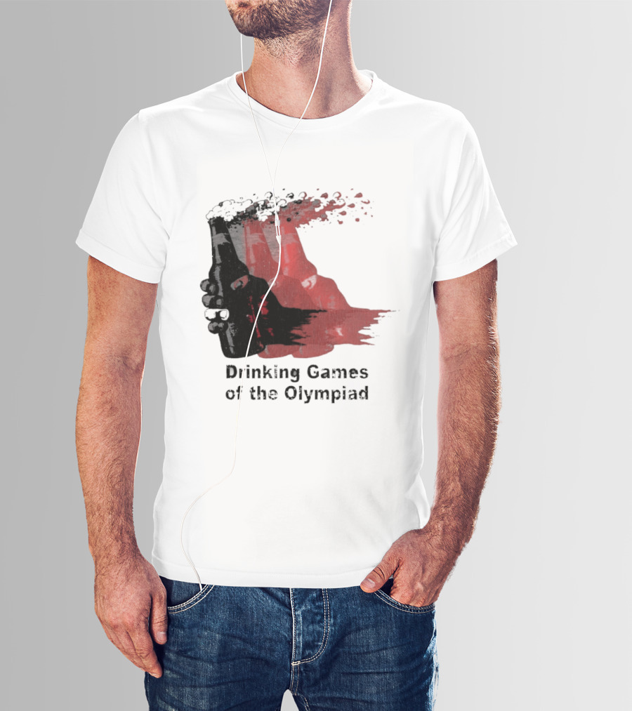 Drinking Games Of The Olympiad Pixelated Beer Splash T-Shirt