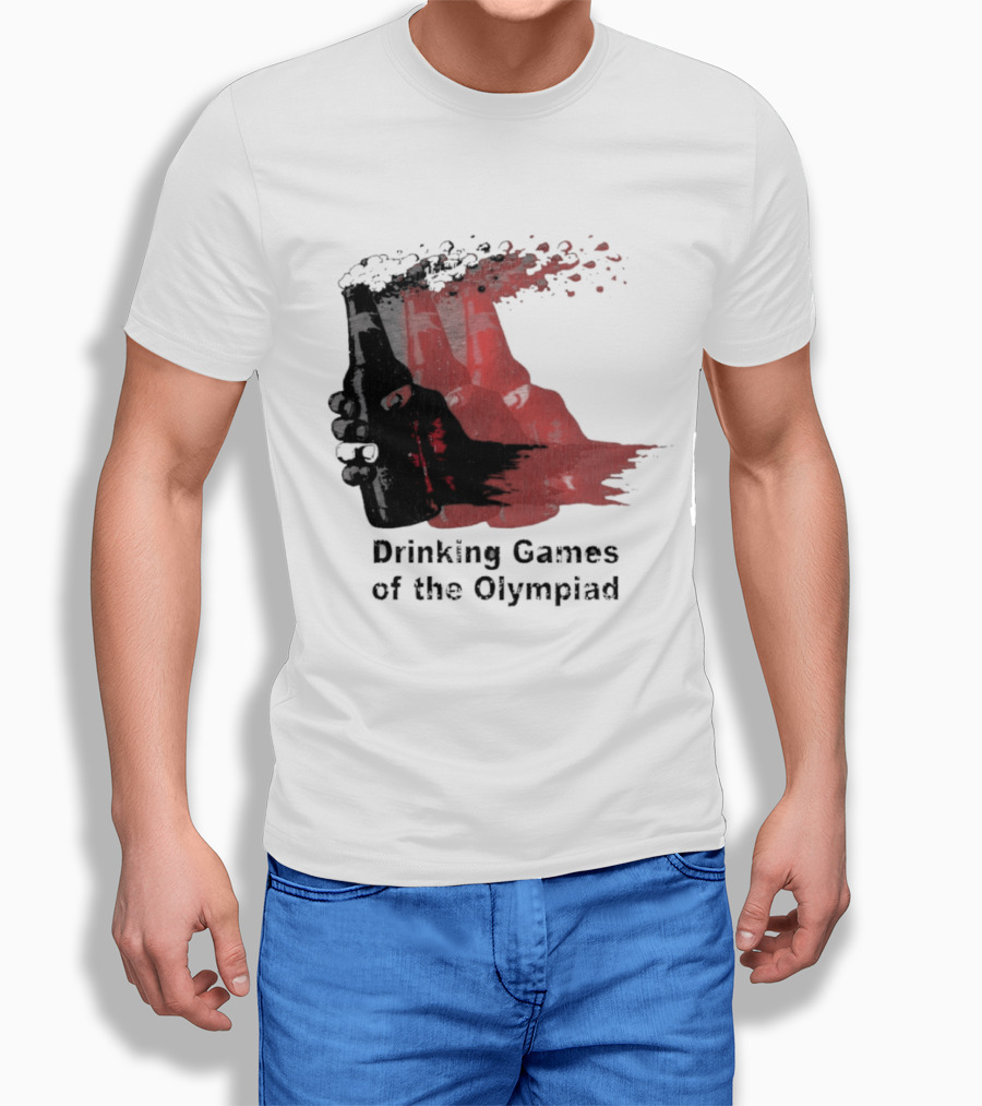 Drinking Games Of The Olympiad Pixelated Beer Splash T-Shirt
