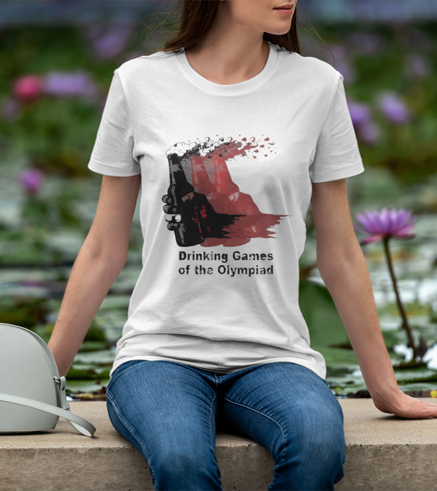 Drinking Games Of The Olympiad Pixelated Beer Splash T-Shirt