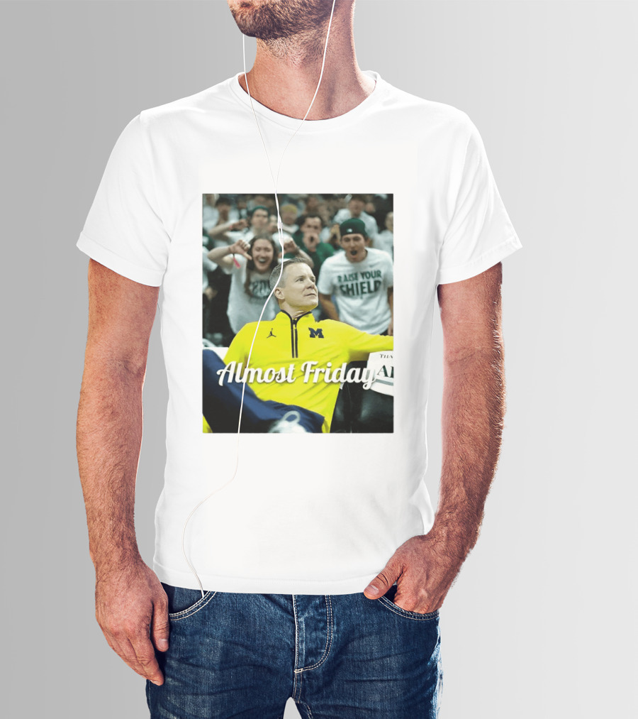 Michigan Wolverines Basketball Dusty May Almost Friday 2026 T-Shirt