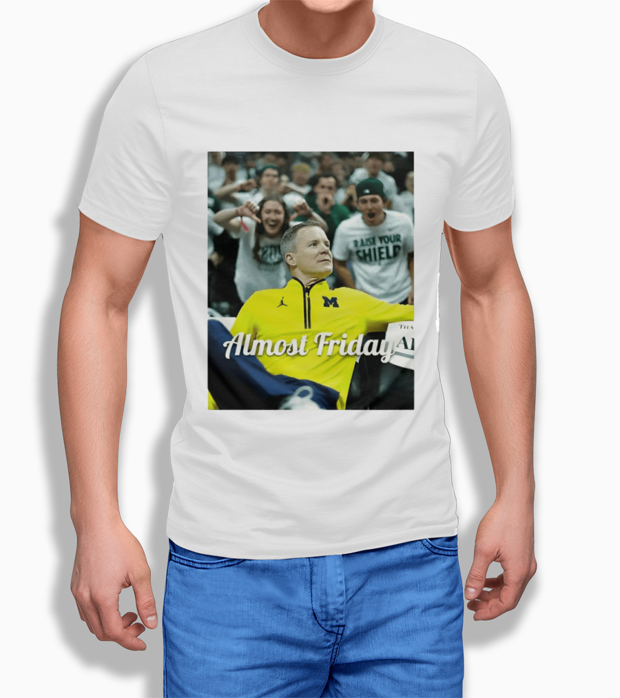 Michigan Wolverines Basketball Dusty May Almost Friday 2026 T-Shirt