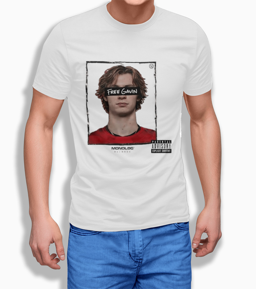 Free Gavin Mopnolog Records Parental Advisory Explicit Content T-Shirt