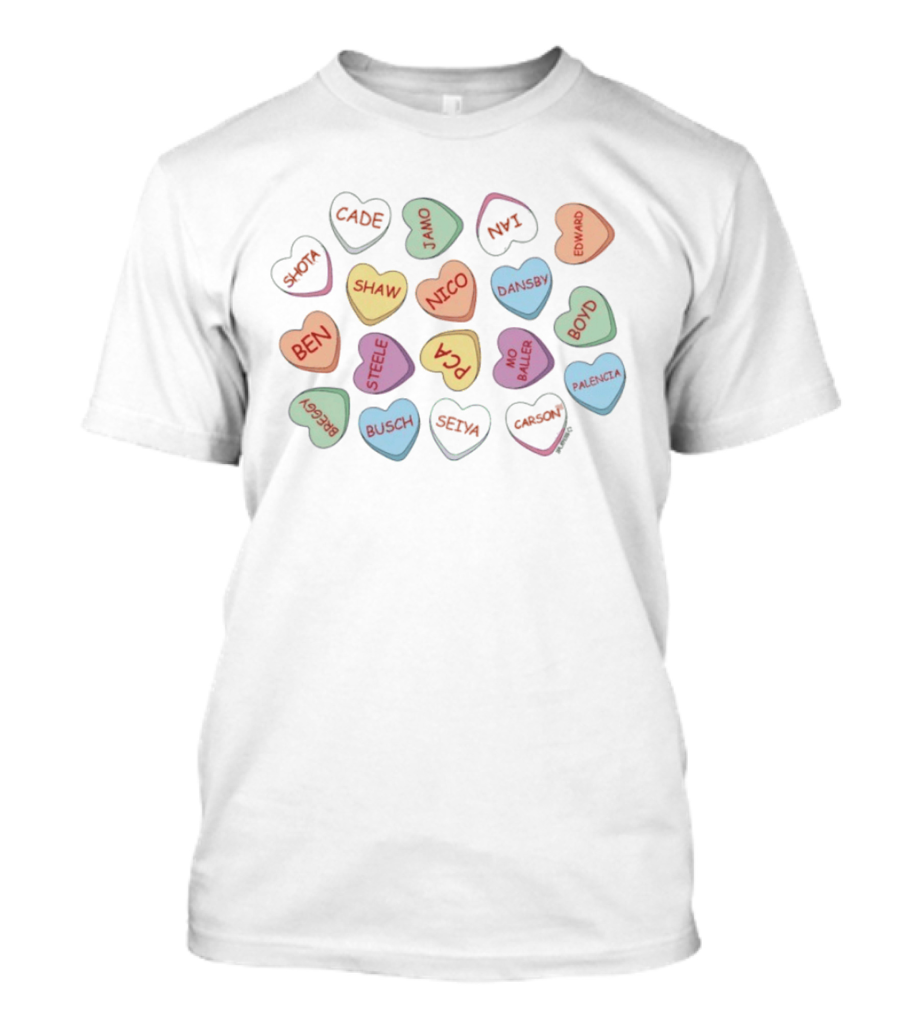 Sweethearts Cade Shota Shaw Jamo Nico Ben Bush Seiya Carson Edward Dansby Boyd Palencia Baller Barrera Steele T-Shirt