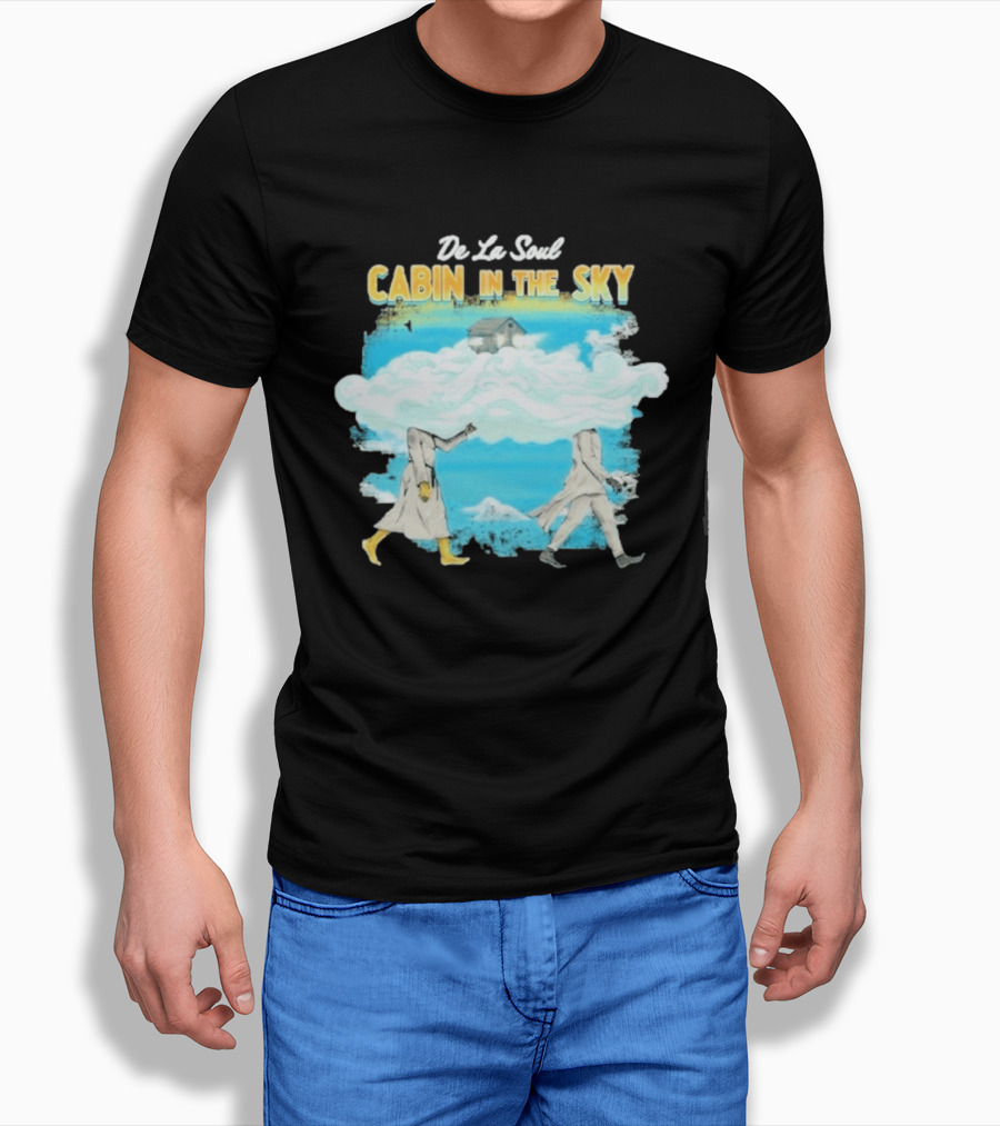 De La Soul Cabin In The Sky Clouds Walking Figures T-Shirt