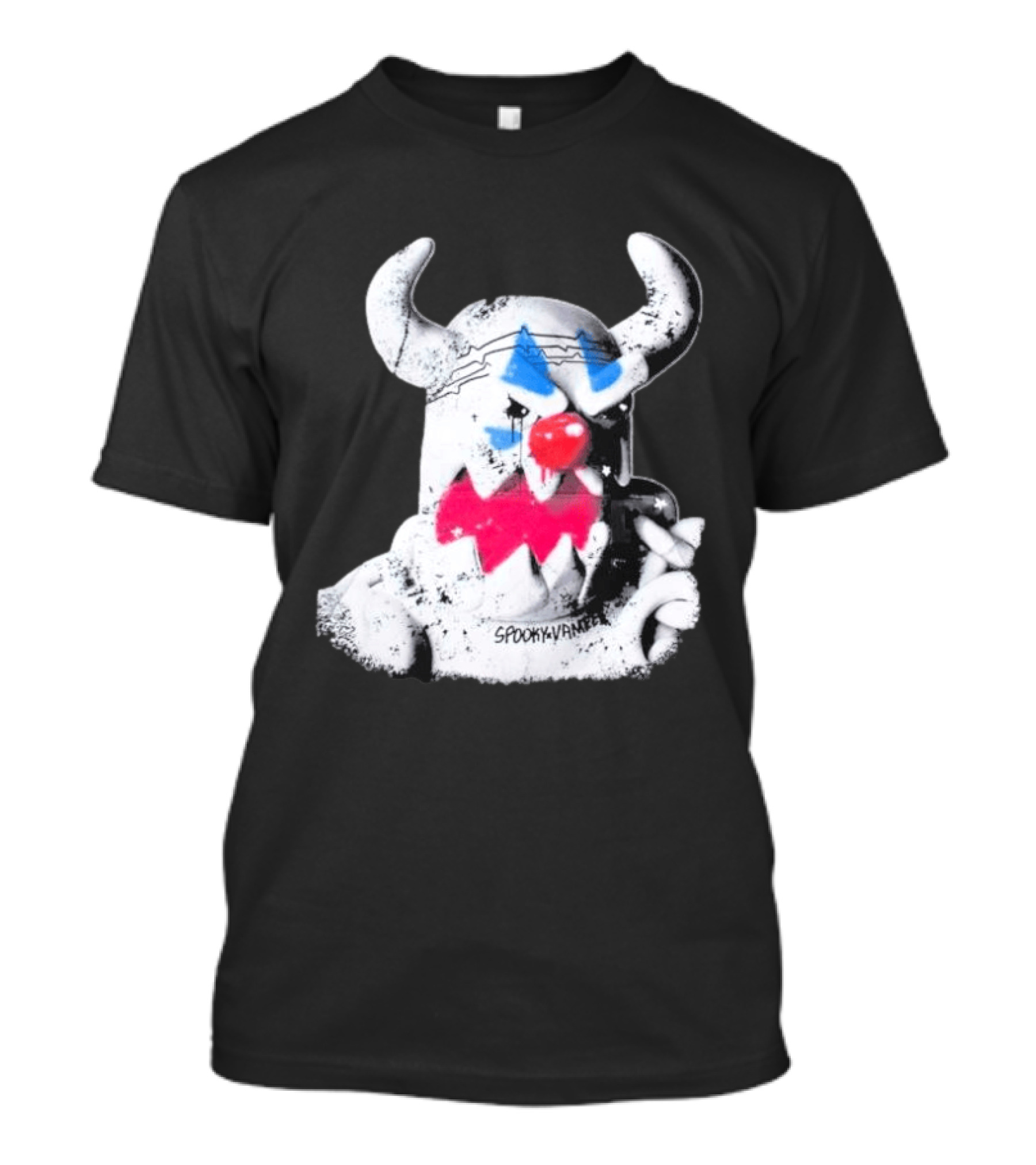 Spooky Vameee Monster Graffiti Style With Horns And Clown Features T-Shirt