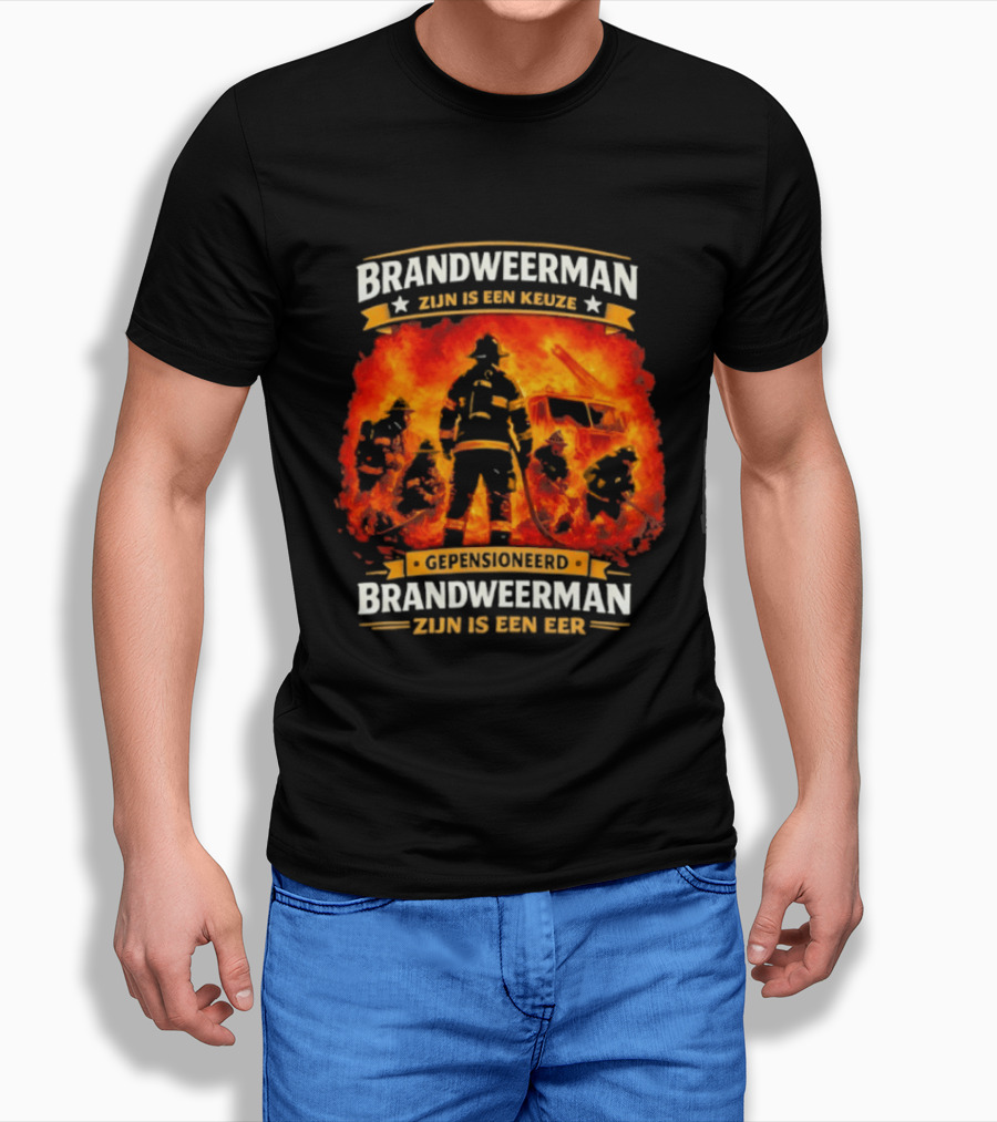 Gepensioneerd Brandweerman Zijn Is Een Eer Keuze En Eer Voor Brandweerman T-Shirt