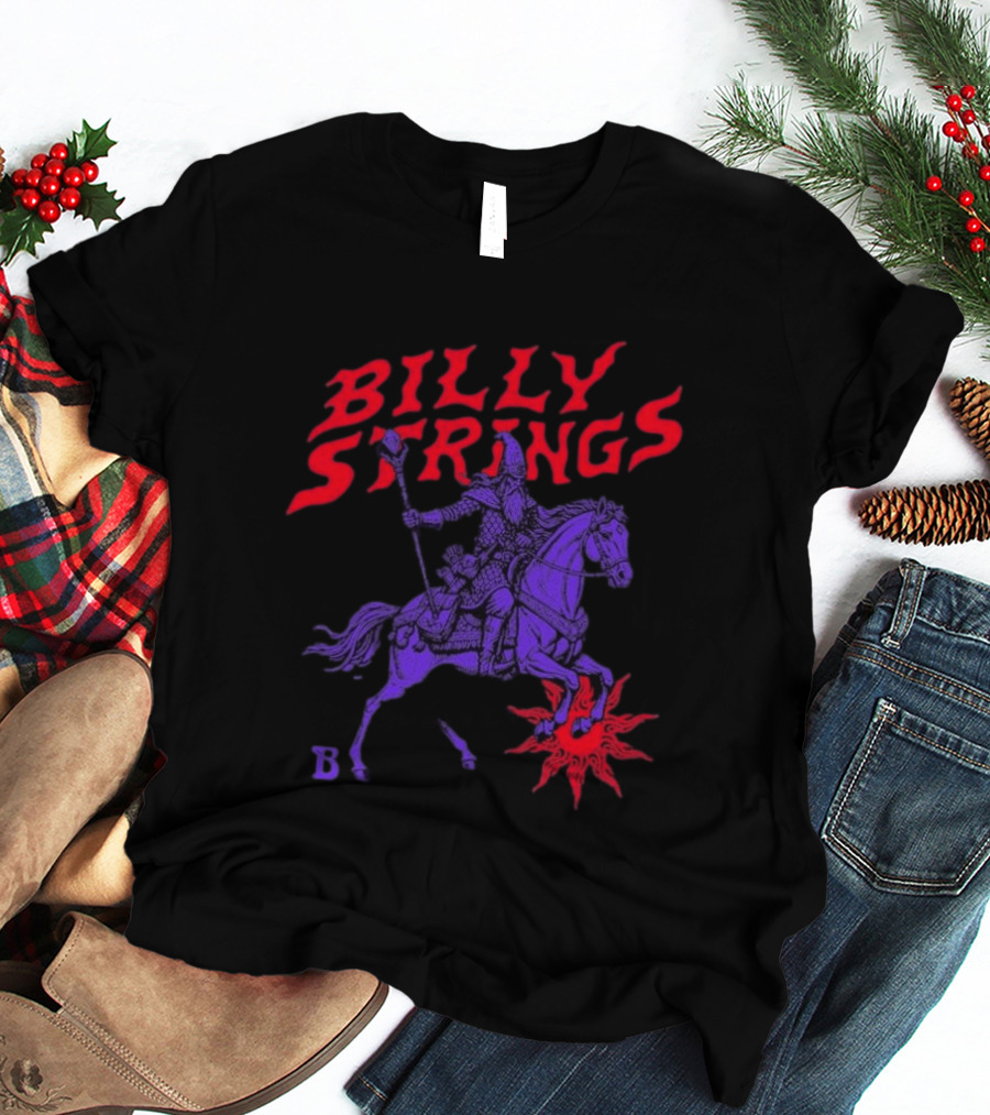 Billy Strings Winter 2026 Tour Knight's Tale Fiery Knight On Horseback T-Shirt