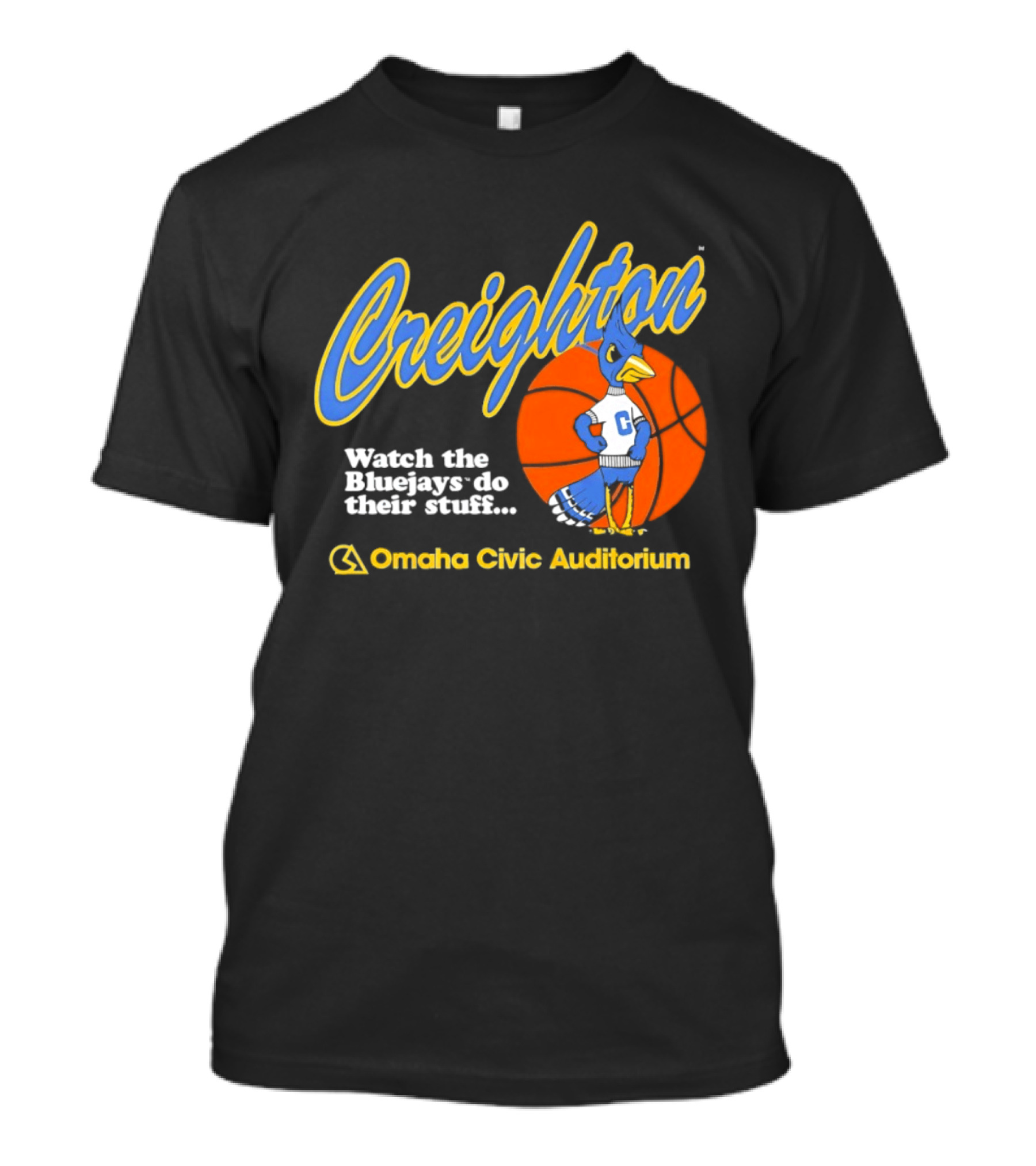 Creighton The Bluejays Do Their Stuff Omaha Civic Auditorium T-Shirt