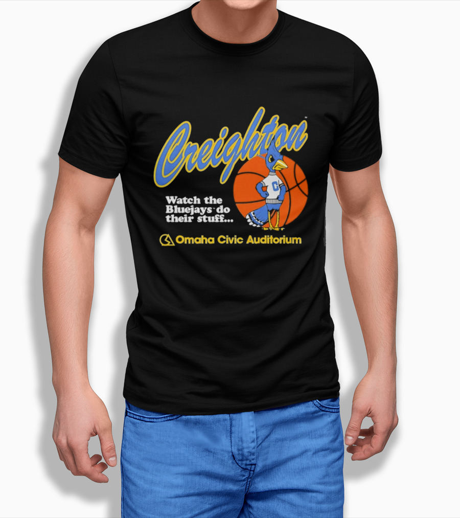 Creighton The Bluejays Do Their Stuff Omaha Civic Auditorium T-Shirt
