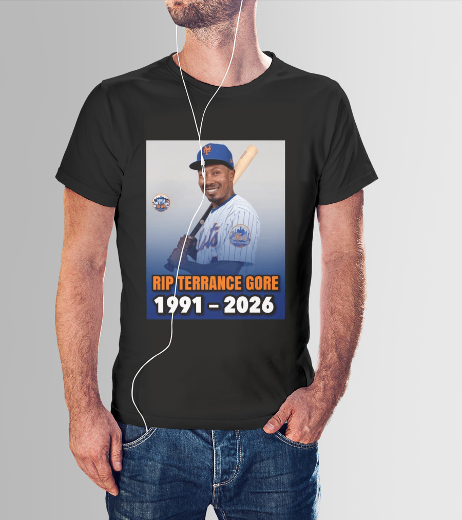 Rip Terrance Gore Mets Tribute 1991 2026 NYM News Baseball T-Shirt