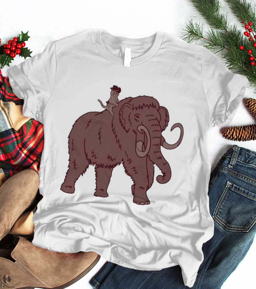 Gary Riding Mammoth Cowboy Adventure T-Shirt