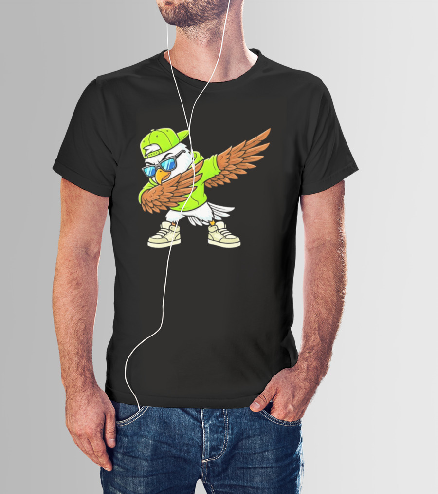 Seattle Seahawks Dabbing Hip Hop Eagle Fan T-Shirt