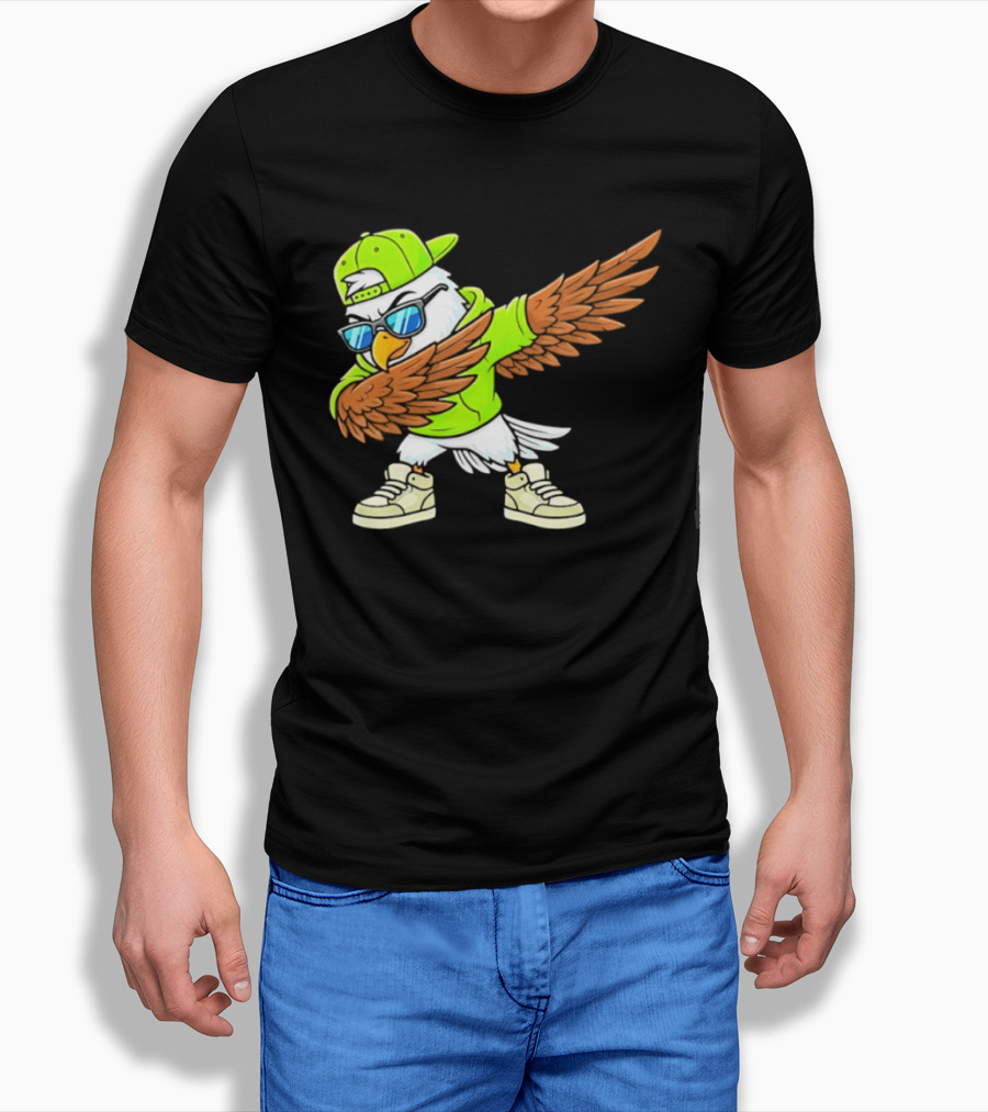 Seattle Seahawks Dabbing Hip Hop Eagle Fan T-Shirt