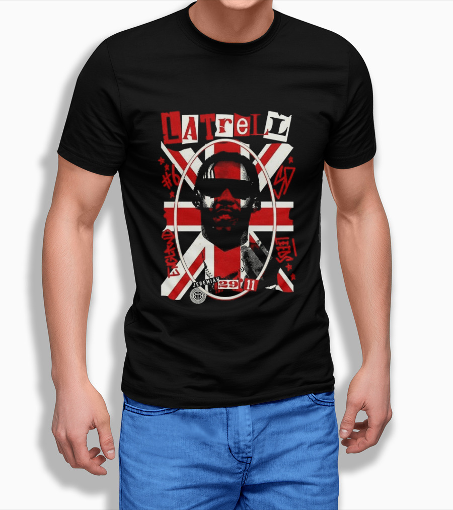 Latrell Davis San Diego State Aztecs NCAA Basketball UK Union Flag 29 11 T-Shirt