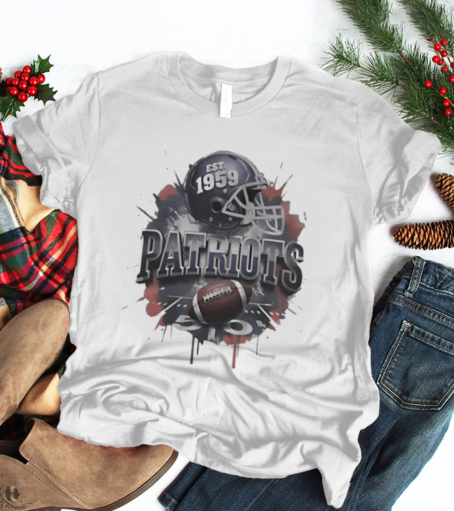 New England Patriots Est 1959 Football Helmet T-Shirt