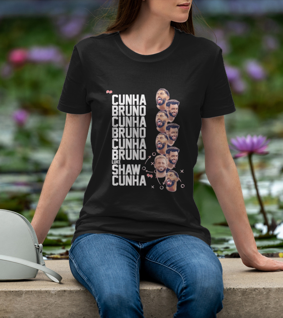 Cunha Bruno Cunha Bruno Cunha Bruno Luke Shaw Cunha Faces T-Shirt