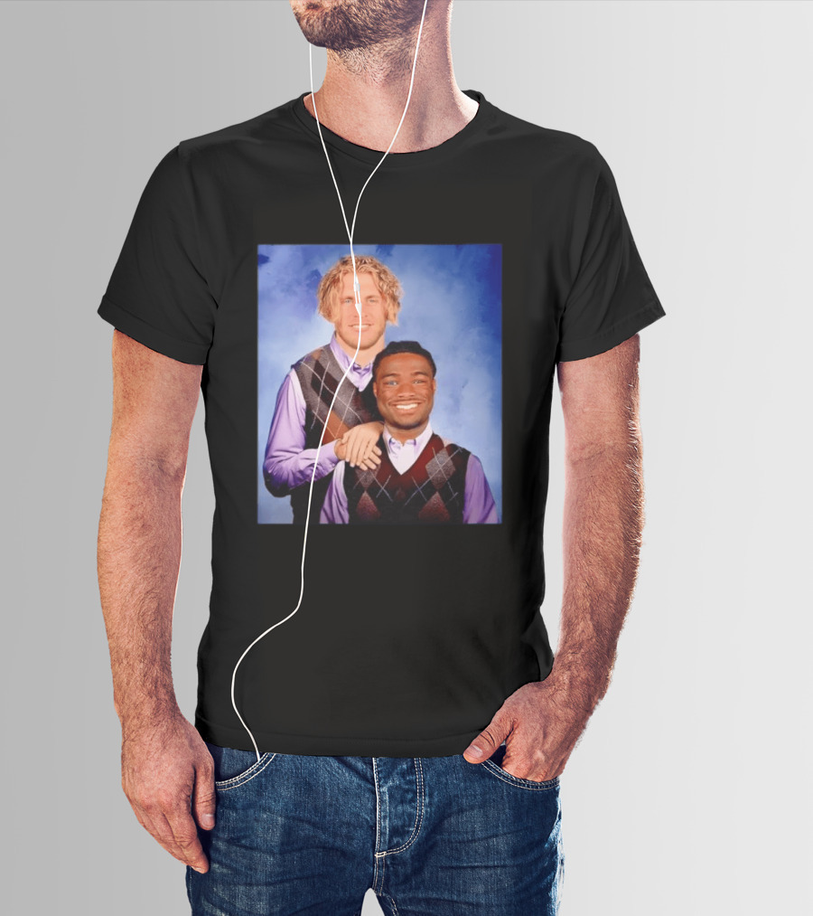 Cooper Kupp Jalen Milroe Step Brothers Comedy Parody Sweater Vest Collage T-Shirt