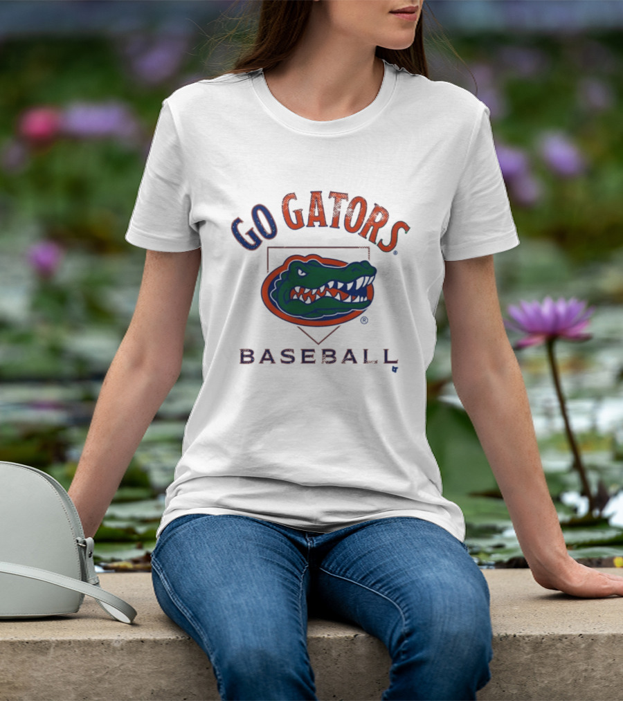 Go Gators Florida Baseball Team Home Plate T-Shirt