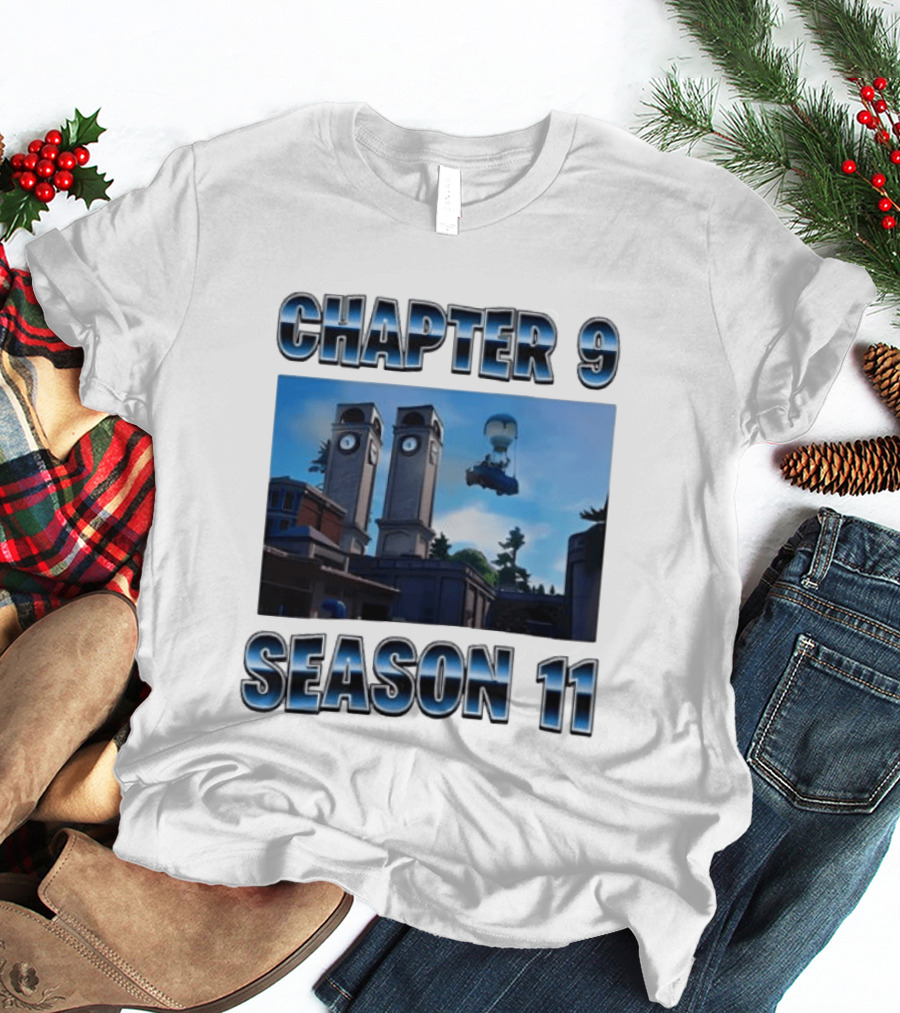 Chapter 9 Season 11 Tower Scene Floating Bus T-Shirt