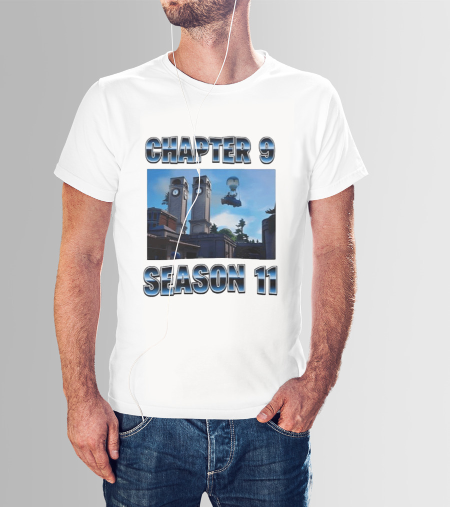 Chapter 9 Season 11 Tower Scene Floating Bus T-Shirt