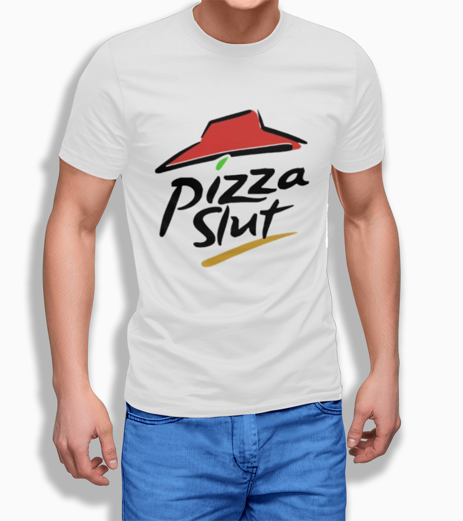 Pizza Slut Parody With Iconic Red Hat T-Shirt