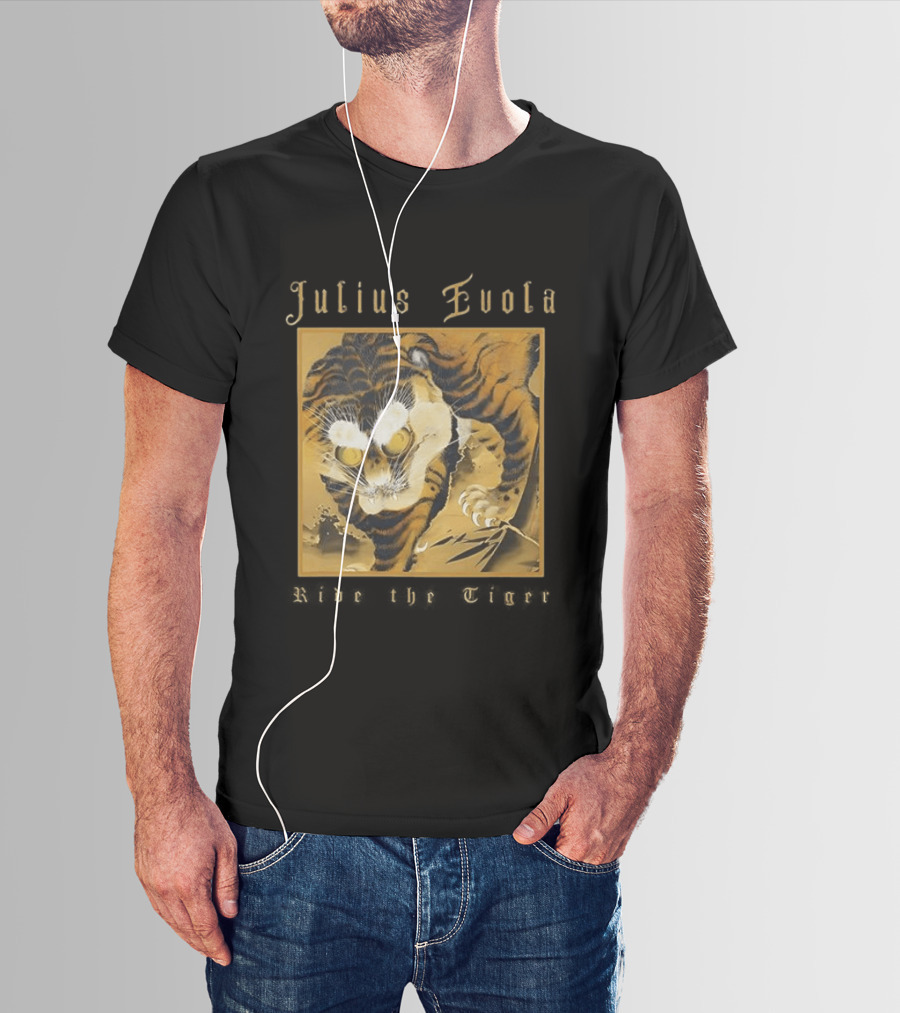 Julius Evola Ride The Tigers Fierce Golden Tiger T-Shirt