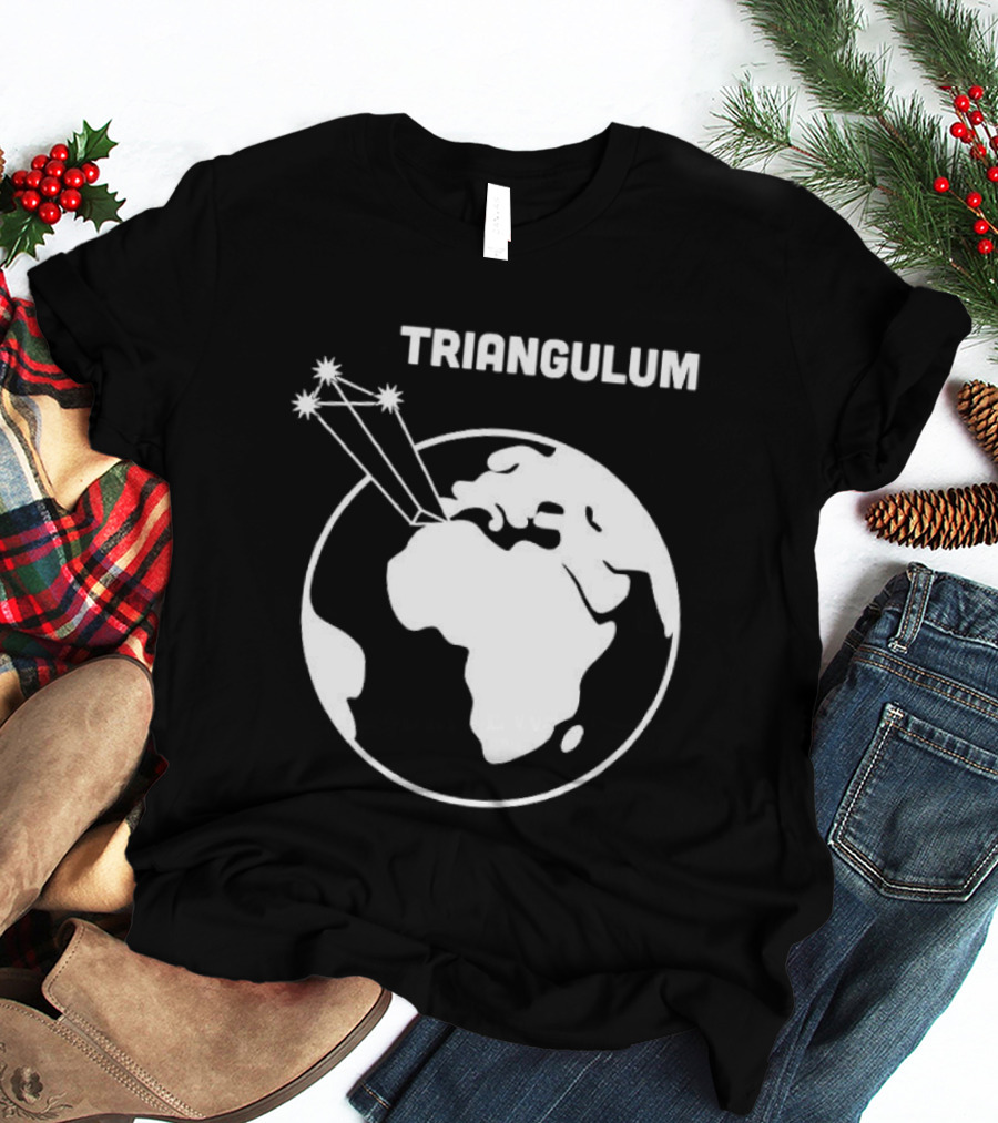 Triangulum Constellation Over Earth Globe T-Shirt