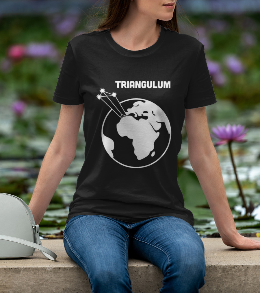 Triangulum Constellation Over Earth Globe T-Shirt
