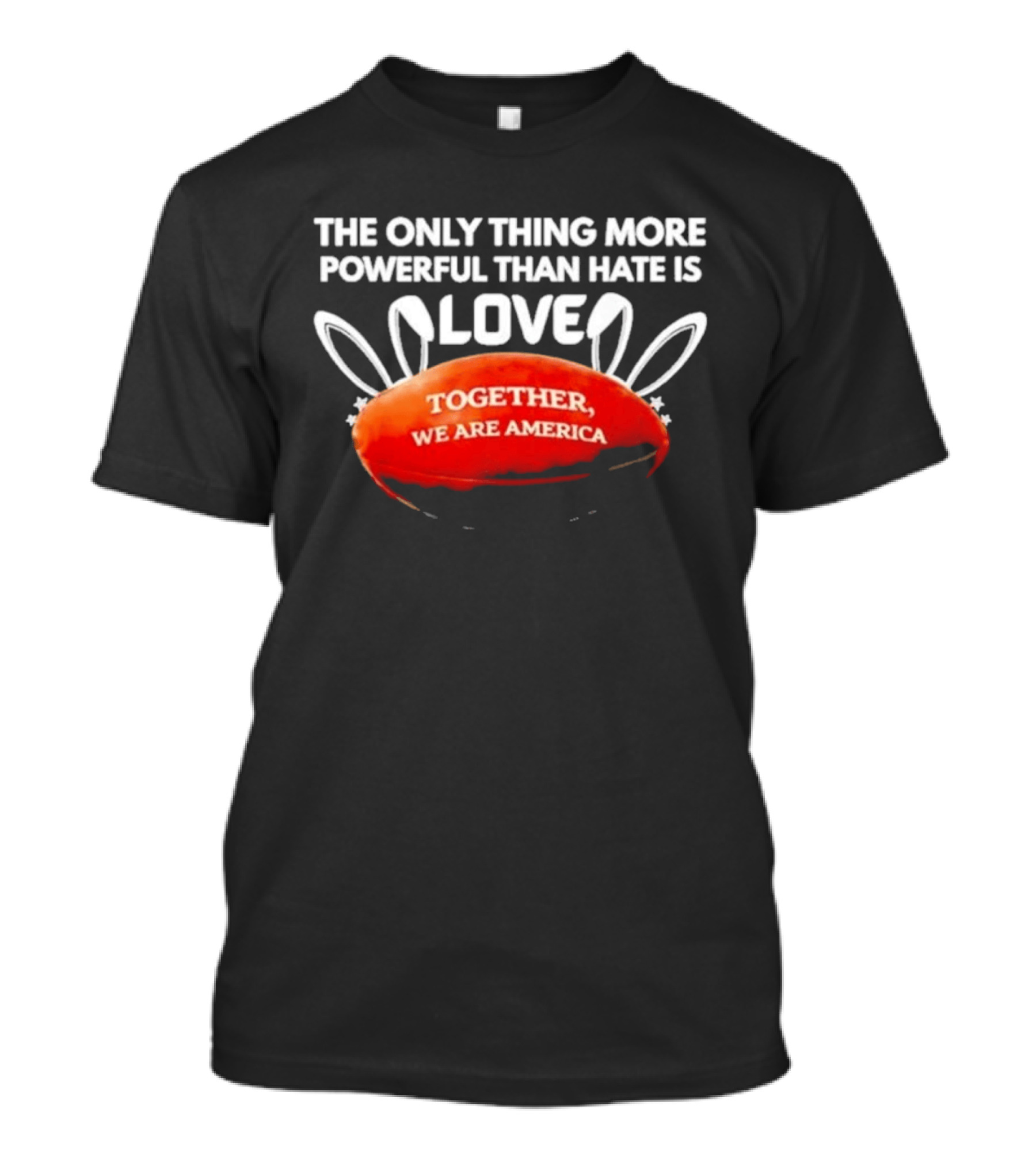 The Only Thing More Powerful Than Hate Is Love Together We Are America T-Shirt