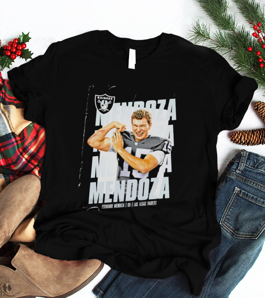 Las Vegas Raiders Fernando Mendoza Quarterback 15 Mendoza T-Shirt