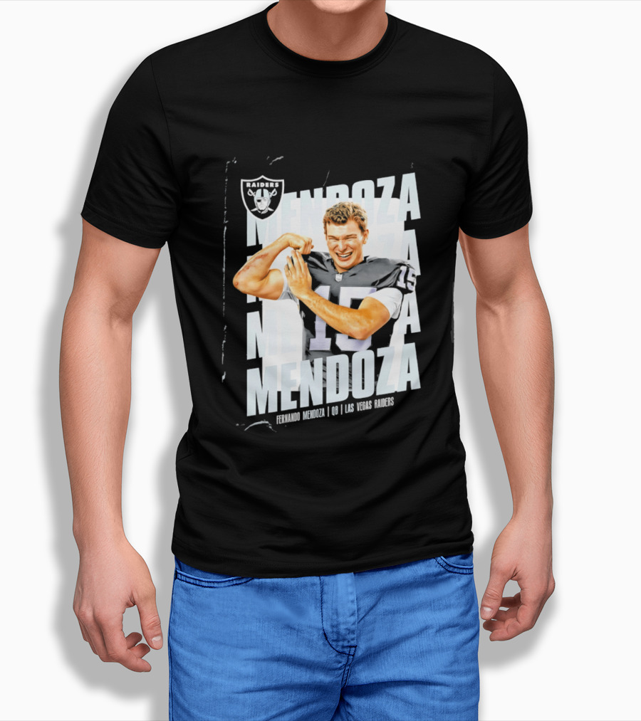 Las Vegas Raiders Fernando Mendoza Quarterback 15 Mendoza T-Shirt
