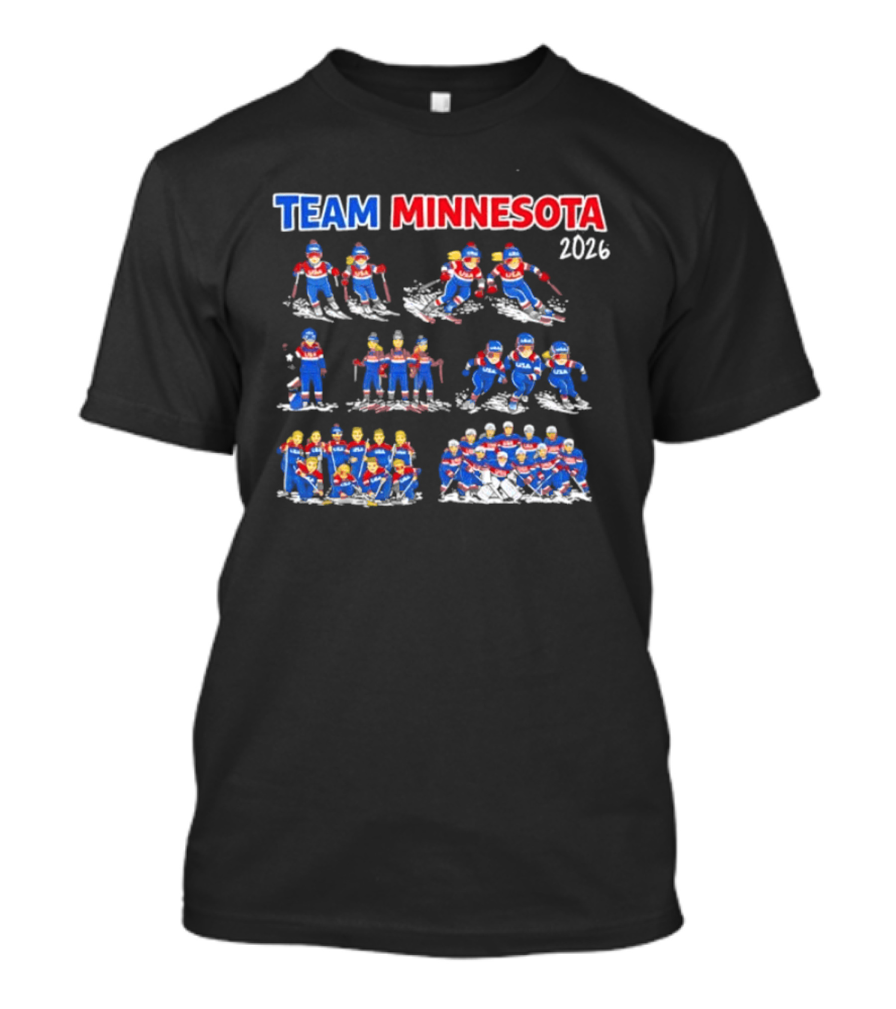 Team Minnesota 2026 Ice Hockey Players And Teams T-Shirt
