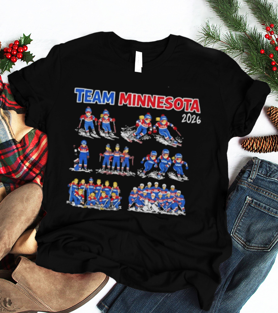 Team Minnesota 2026 Ice Hockey Players And Teams T-Shirt