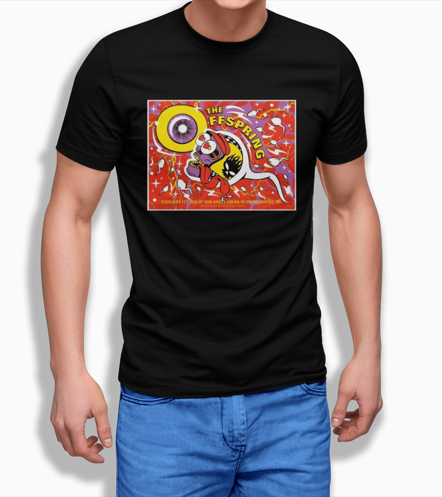 The Offspring February 11 2026 Van Andel Arena Grand Rapids MI Bold Psychedelic T-Shirt