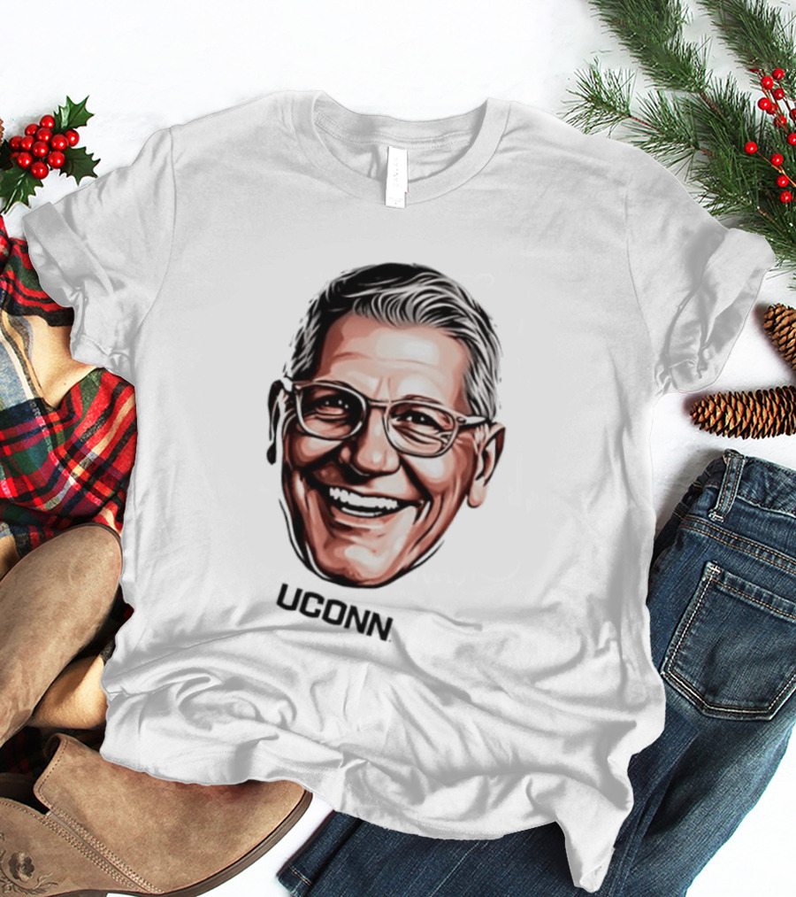 Geno Auriemma UConn Women's Basketball Coach Big Face T-Shirt