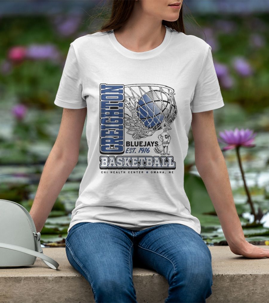 Creighton Bluejays Basketball Est. 1916 CHI Health Center Omaha NE T-Shirt