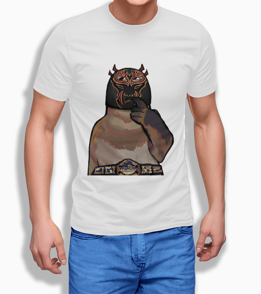 PrawTel Wrestling Champion Luchador Masked Monkey T-Shirt