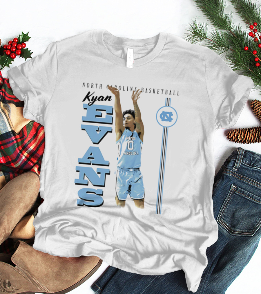 Kyan Evans North Carolina Basketball Tar Heels Team Spirit T-Shirt