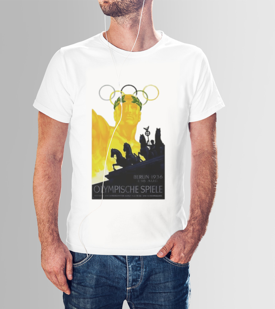 Berlin 1936 1 16 Aug Olympische Spiele Olympische Ringe Quadriga T-Shirt