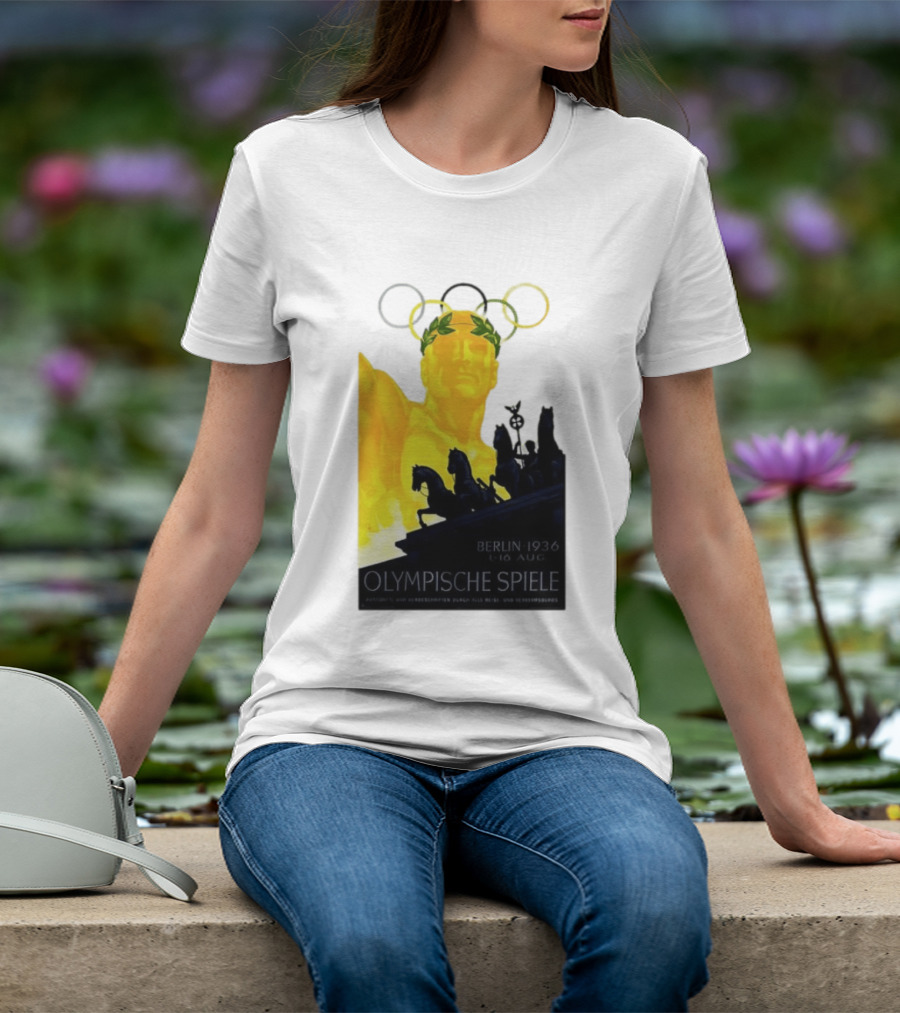 Berlin 1936 1 16 Aug Olympische Spiele Olympische Ringe Quadriga T-Shirt