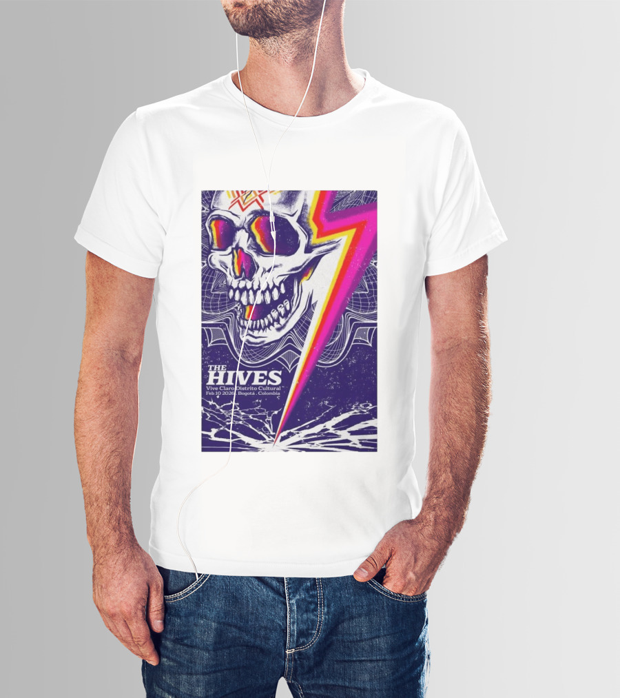 The Hives Vive Claro Distrito Cultural Bogotá Skull Lightning Feb 10 2026 T-Shirt