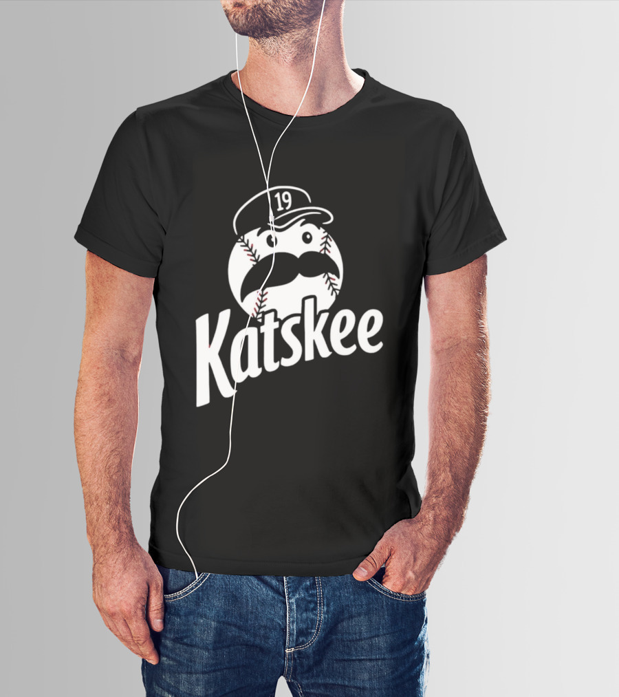 Katskee 19 Baseball Mustache Character With Nebraska T-Shirt
