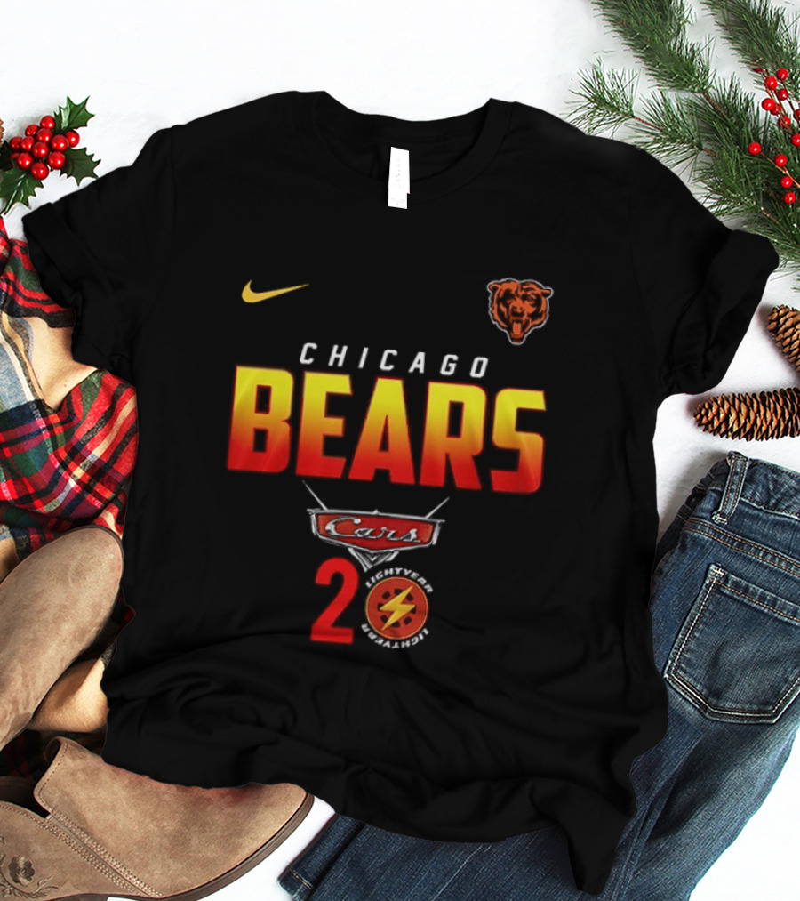 Chicago Bears Cars 20th Anniversary Nike Collaboration With Lightning T-Shirt